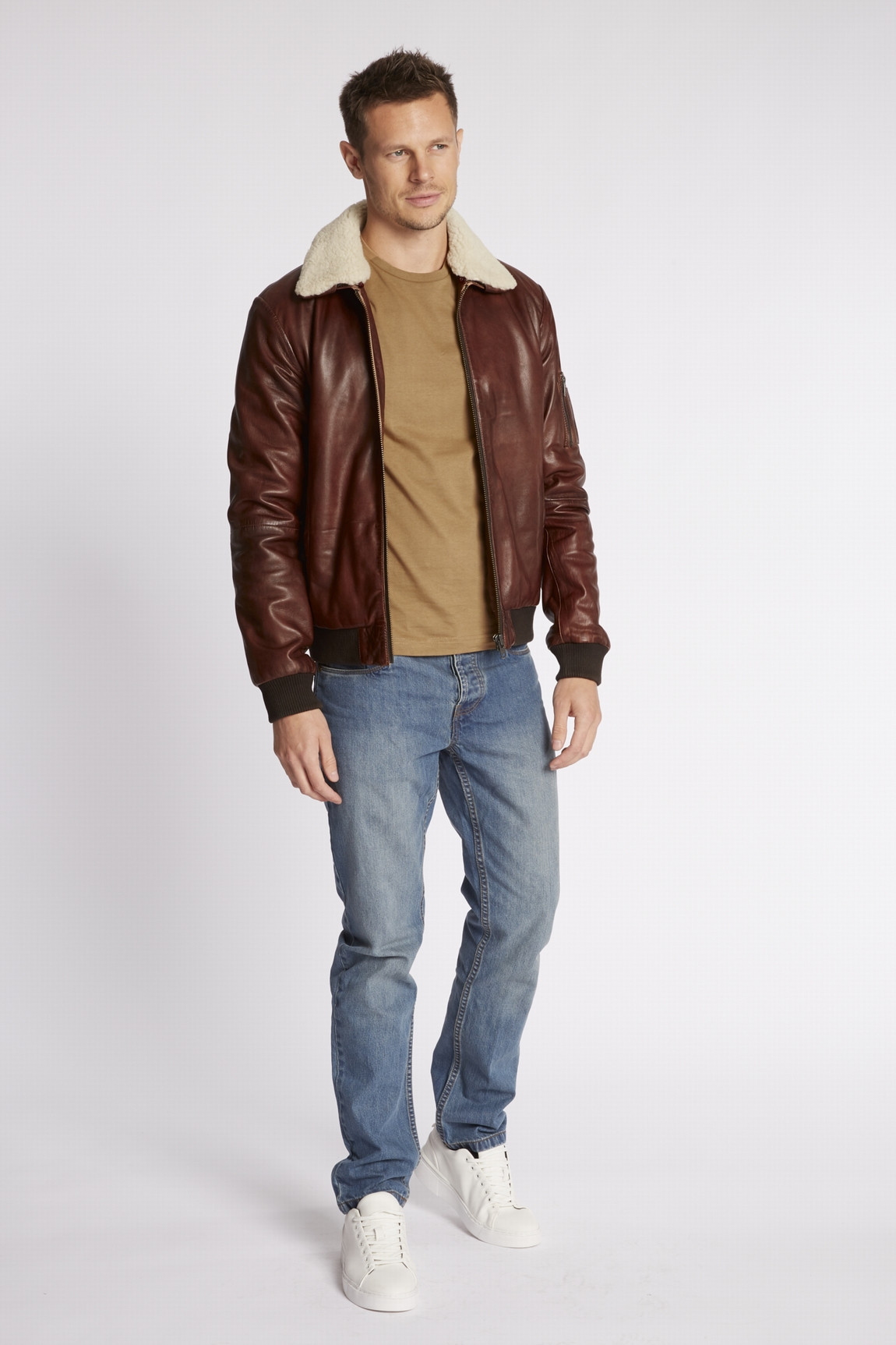 BLOUSON EN CUIR MACADAMEN