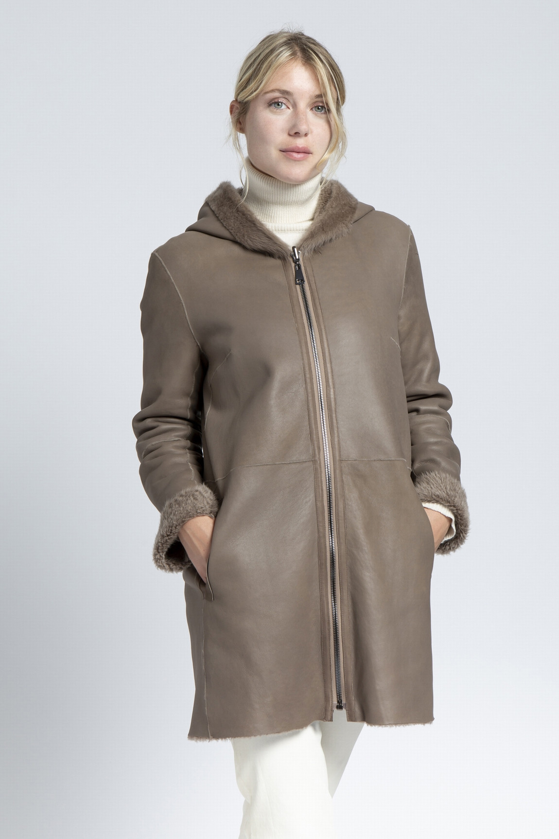 3/4 WOOLEN SKIN COAT LIVY LAC