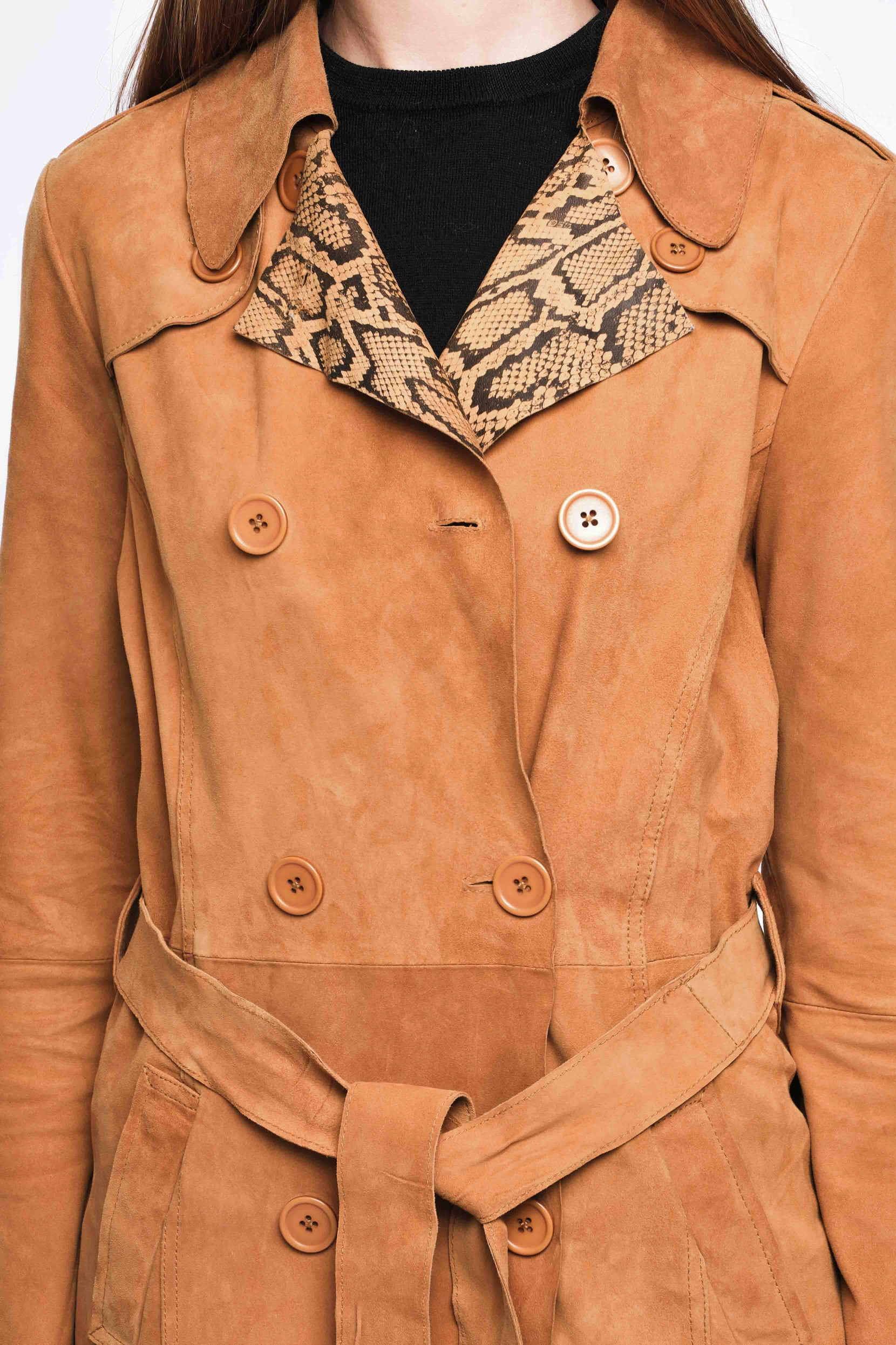 MANTEAU 3/4 EN DAIM CORELIE