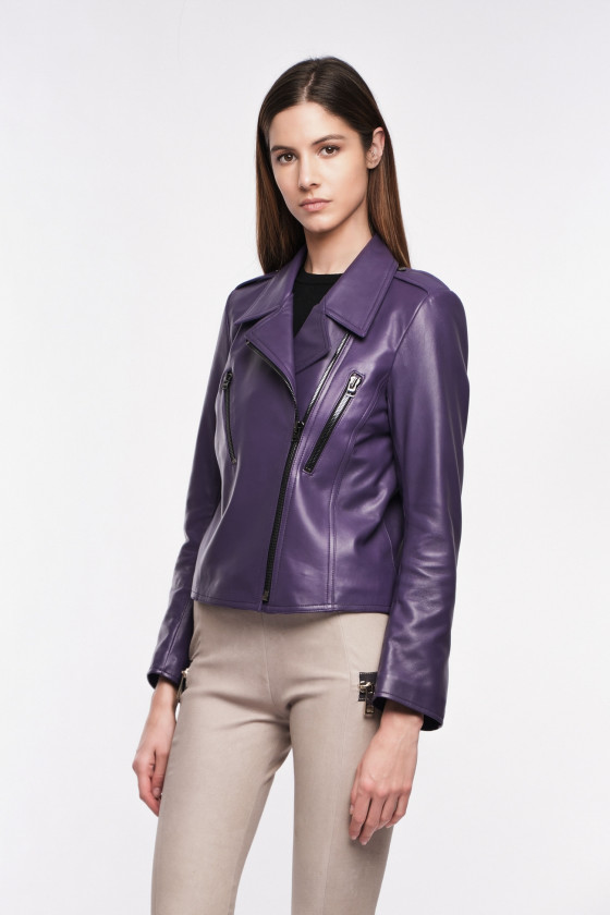 LAMB LEATHER PERFECTO JACKET LESLA WAXY