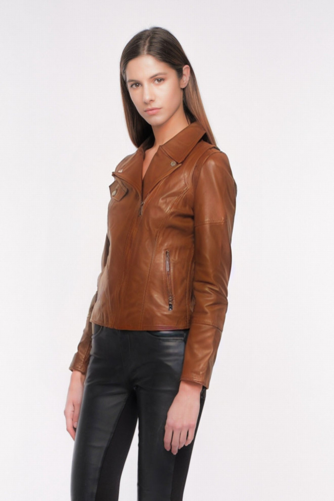 LAMB LEATHER BIKER JACKET LOVELY WODY