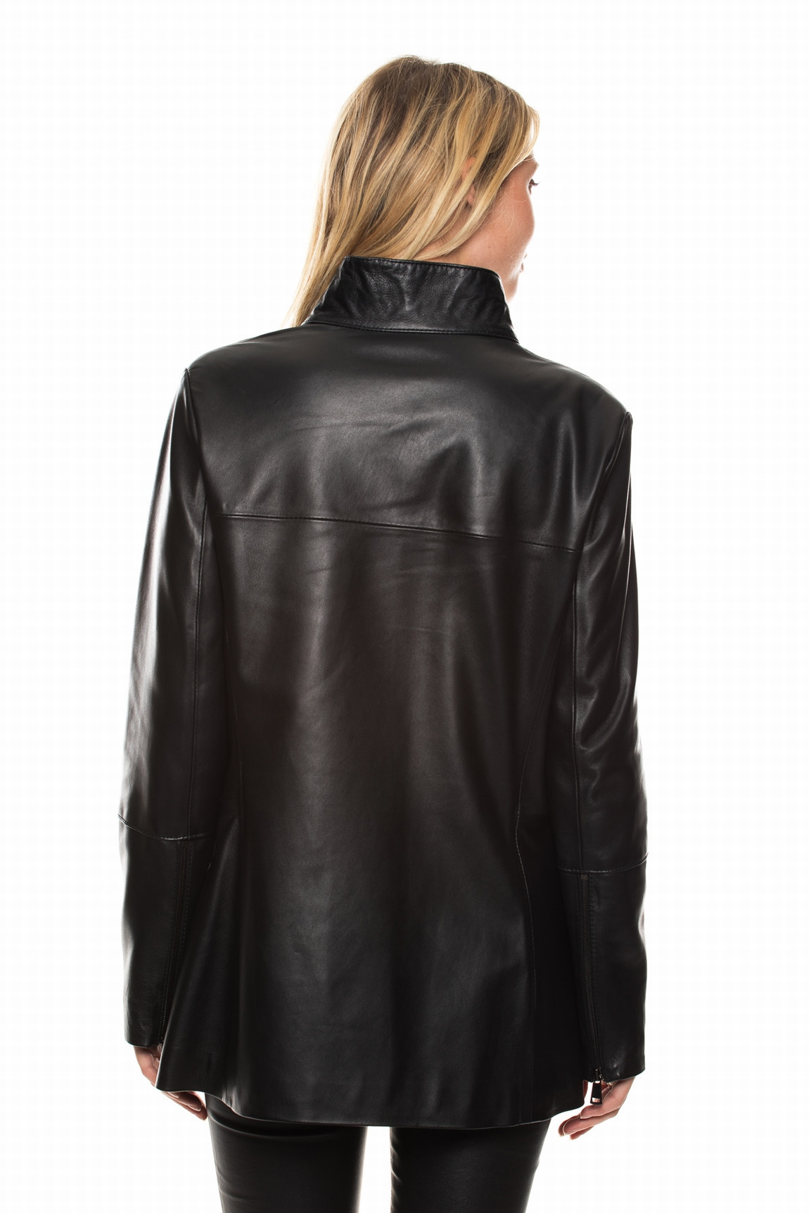 3/4 LENGTH LAMB LEATHER JACKET NANOU WAXY