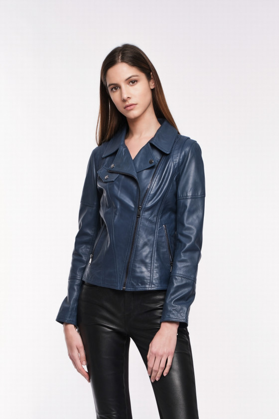 LAMB LEATHER BIKER JACKET LOVELY WODY