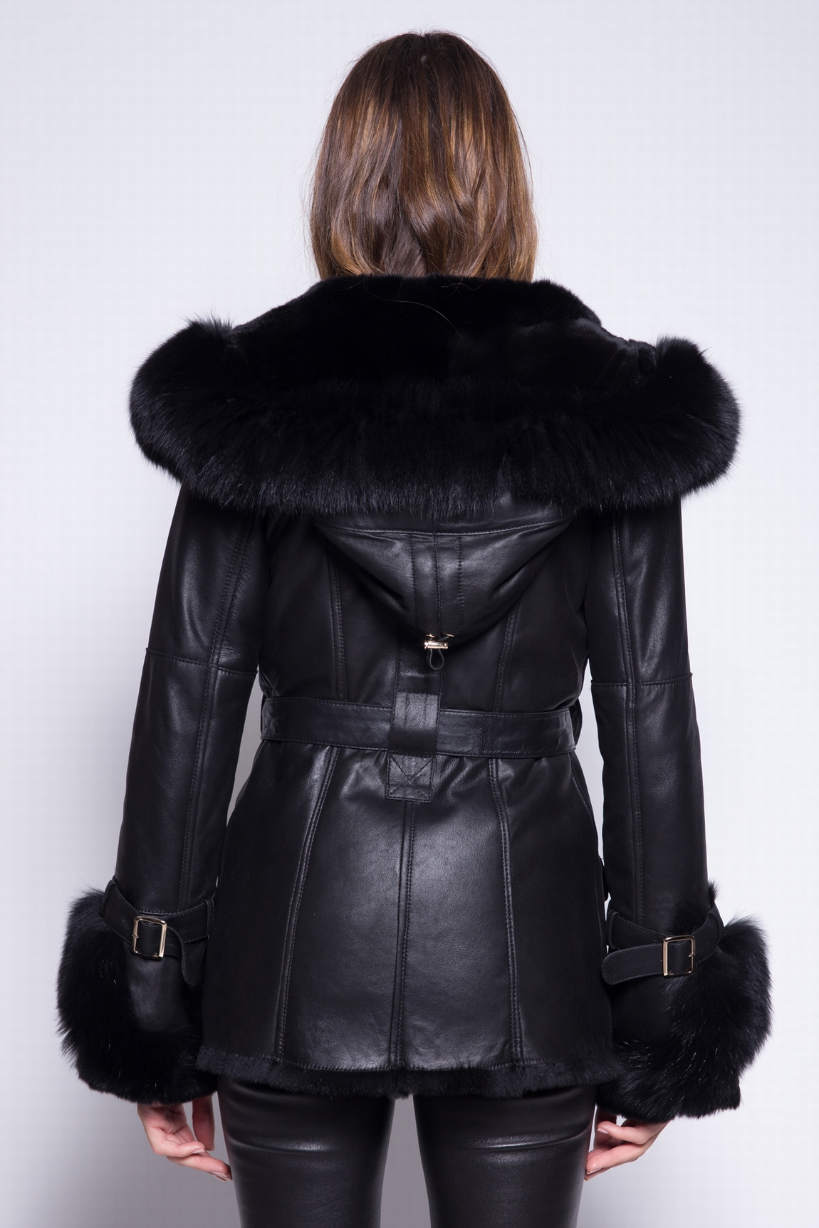 LAMB LEATHER JACKET W/ HOOD LORENA