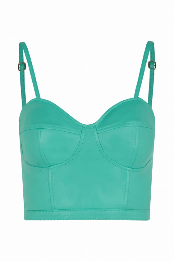 TOP BUSTIER EN CUIR FIZE