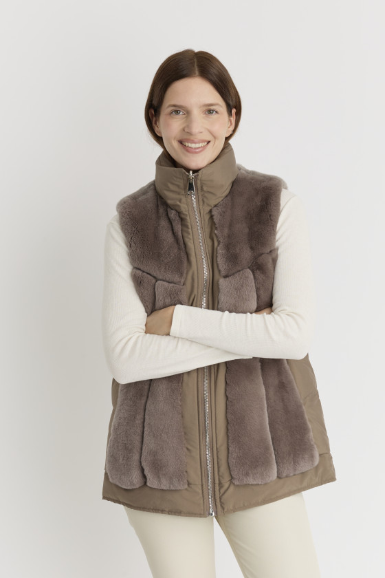 GILET SANS MANCHES EN FOURRURE TERRAVIE