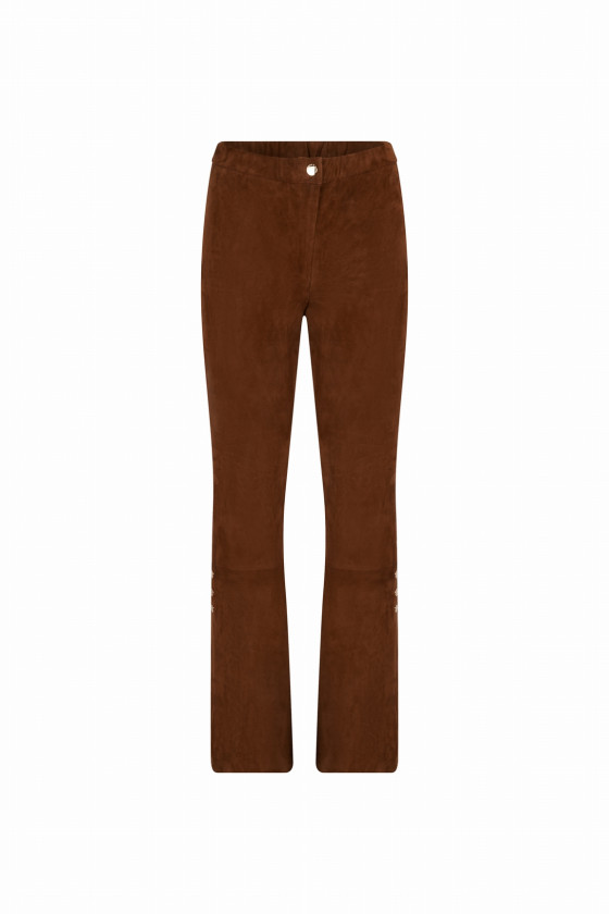 PANTALON FLARE EN DAIM AUGUSTA VEL