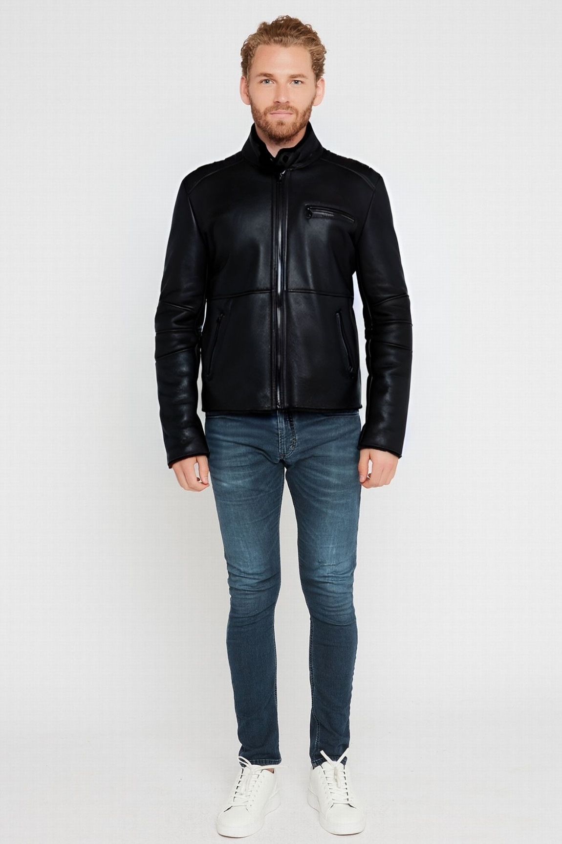 BLOUSON CUIR AGNEAU HOMME CYRIL