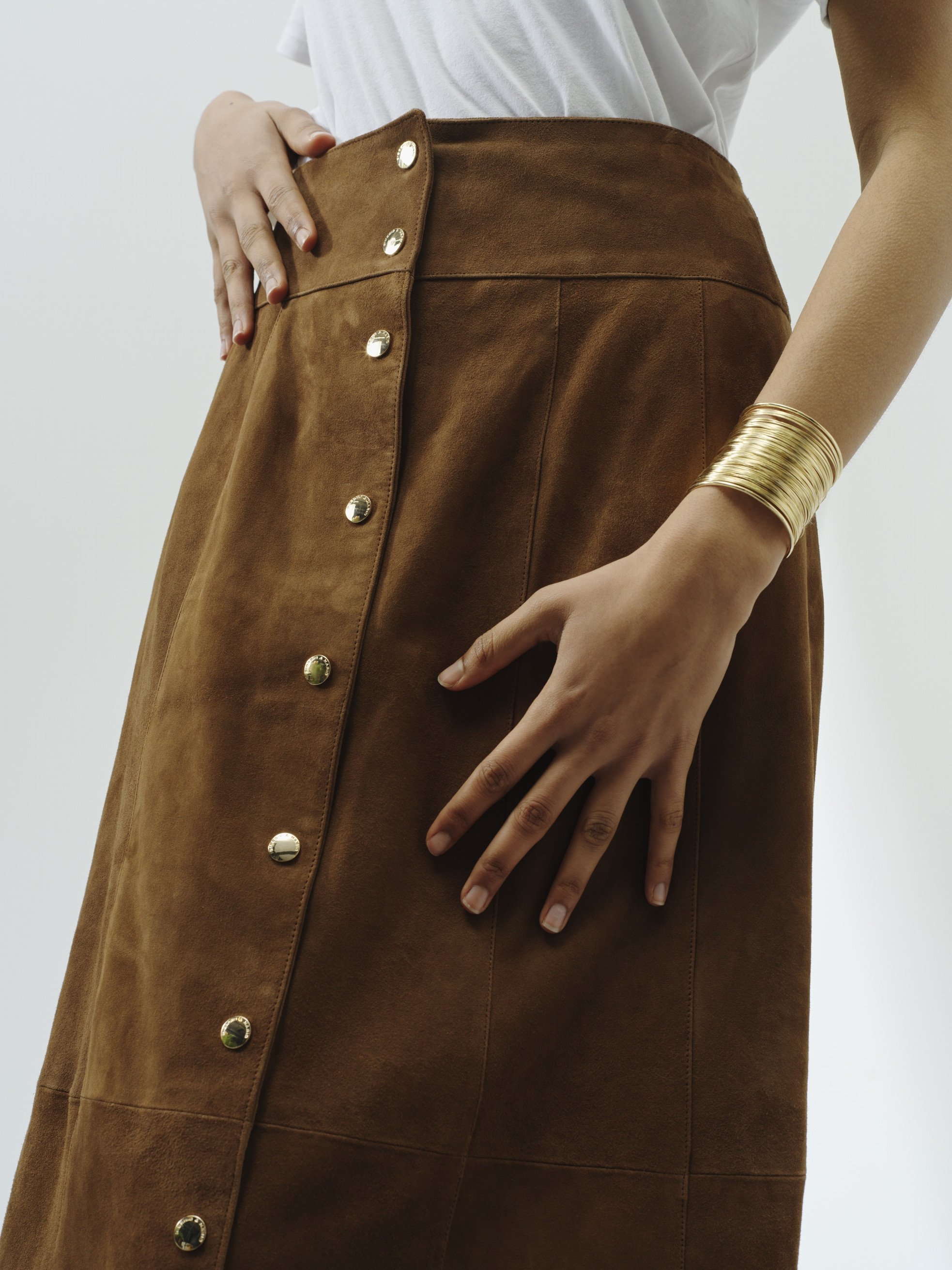 JUPE LONGUE AVEC BANDES FLORETTE LONG